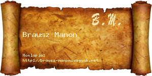 Brausz Manon névjegykártya